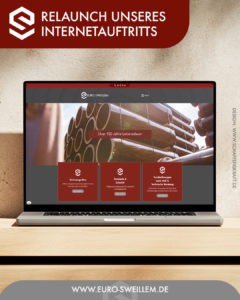 Relaunch der Euro Swellem Website auf Laptop